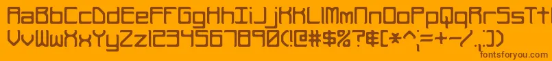RehearsalCurveBrk Font – Brown Fonts on Orange Background