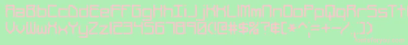 RehearsalCurveBrk Font – Pink Fonts on Green Background