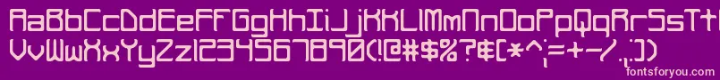 RehearsalCurveBrk Font – Pink Fonts on Purple Background