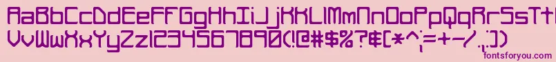 RehearsalCurveBrk Font – Purple Fonts on Pink Background