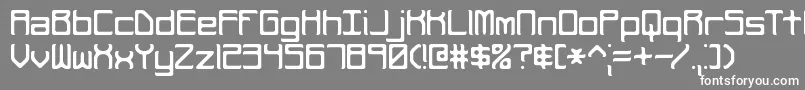 フォントRehearsalCurveBrk – 灰色の背景に白い文字