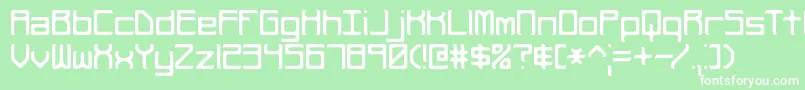 RehearsalCurveBrk Font – White Fonts on Green Background