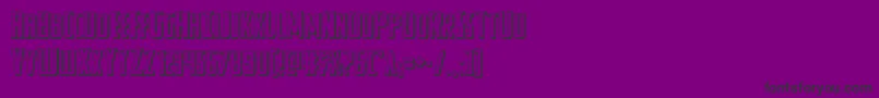 Fonte Watchtower3D – fontes pretas em um fundo violeta