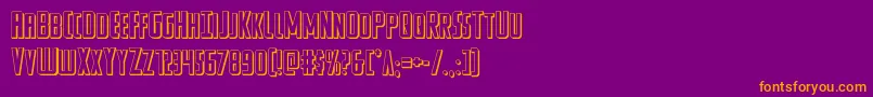 Watchtower3D Font – Orange Fonts on Purple Background