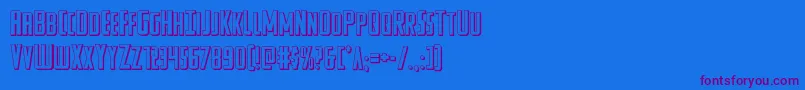Шрифт Watchtower3D – фиолетовые шрифты на синем фоне