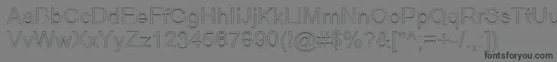 ArialicHollow Font – Black Fonts on Gray Background