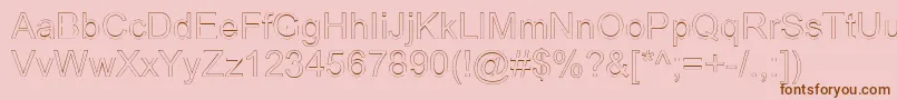 ArialicHollow Font – Brown Fonts on Pink Background