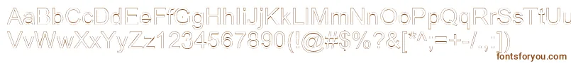 Шрифт ArialicHollow – коричневые шрифты на белом фоне