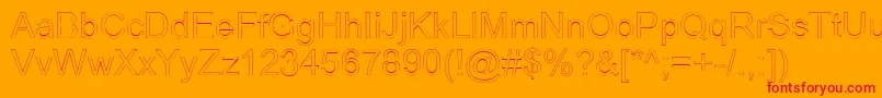 ArialicHollow Font – Red Fonts on Orange Background