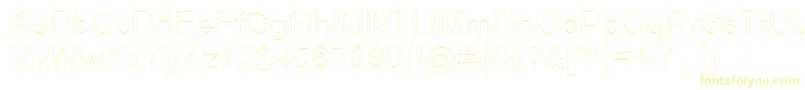 Czcionka ArialicHollow – żółte czcionki