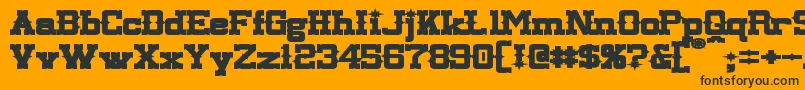 LassiterExtendedBold Font – Black Fonts on Orange Background