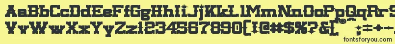 LassiterExtendedBold Font – Black Fonts on Yellow Background
