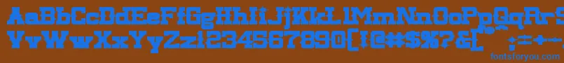 LassiterExtendedBold Font – Blue Fonts on Brown Background