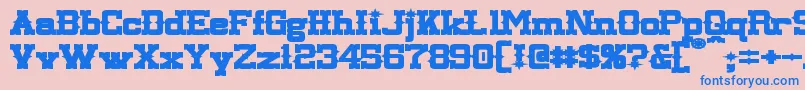 LassiterExtendedBold Font – Blue Fonts on Pink Background