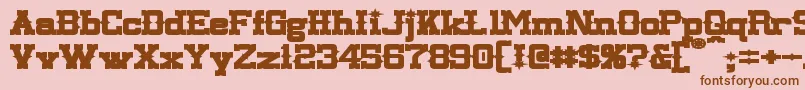 LassiterExtendedBold Font – Brown Fonts on Pink Background