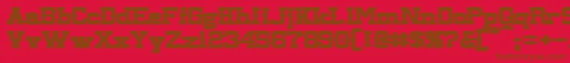 LassiterExtendedBold Font – Brown Fonts on Red Background