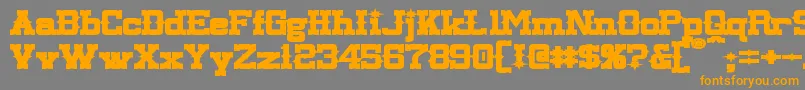 LassiterExtendedBold Font – Orange Fonts on Gray Background