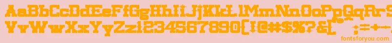 LassiterExtendedBold Font – Orange Fonts on Pink Background