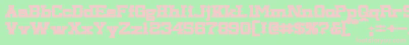 LassiterExtendedBold Font – Pink Fonts on Green Background