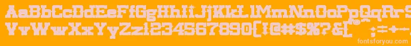 LassiterExtendedBold Font – Pink Fonts on Orange Background