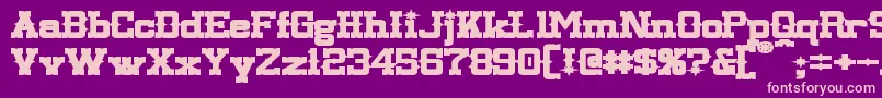 LassiterExtendedBold Font – Pink Fonts on Purple Background