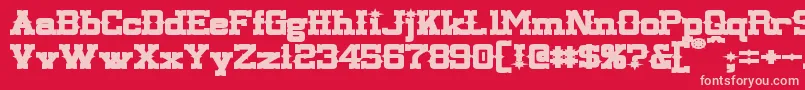 LassiterExtendedBold Font – Pink Fonts on Red Background