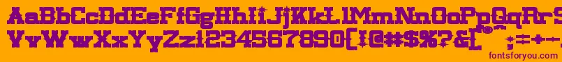 LassiterExtendedBold Font – Purple Fonts on Orange Background
