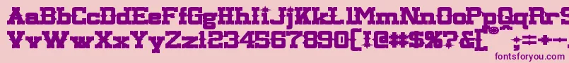 LassiterExtendedBold Font – Purple Fonts on Pink Background