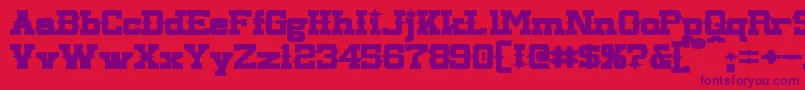 LassiterExtendedBold Font – Purple Fonts on Red Background