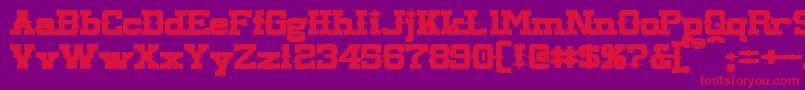 LassiterExtendedBold Font – Red Fonts on Purple Background
