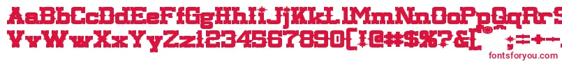LassiterExtendedBold Font – Red Fonts on White Background