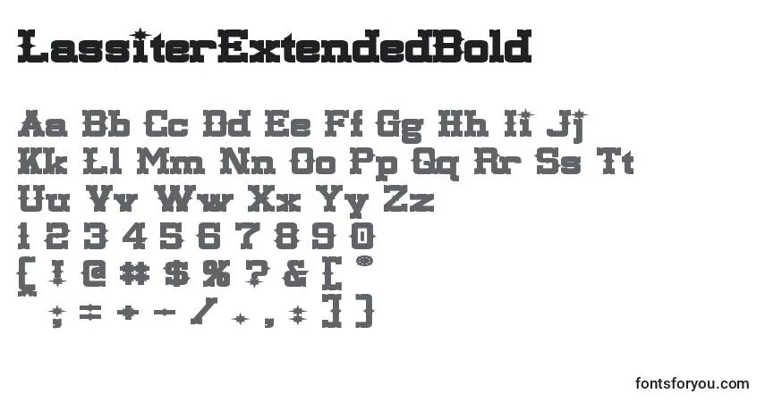 characters of lassiterextendedbold font, letter of lassiterextendedbold font, alphabet of  lassiterextendedbold font