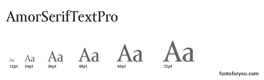 Размеры шрифта AmorSerifTextPro
