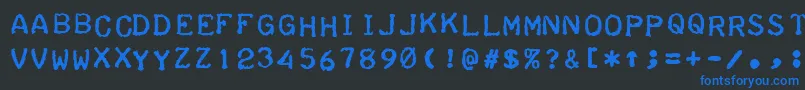 Lisätietoja TeleprinterBoldItalic-fontista TeleprinterBoldItalic-fontti – siniset fontit mustalla taustalla