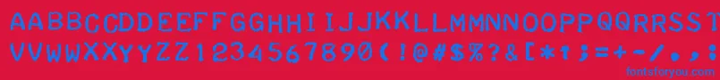 More about TeleprinterBoldItalic Font TeleprinterBoldItalic Font – Blue Fonts on Red Background