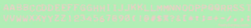 TeleprinterBoldItalic Font – Pink Fonts on Green Background