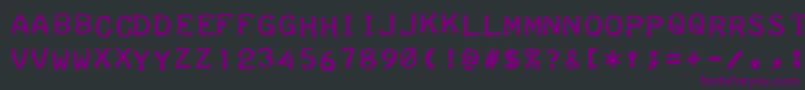 Weitere Informationen zur TeleprinterBoldItalic-Schriftart TeleprinterBoldItalic-Schriftart – Violette Schriften auf schwarzem Hintergrund