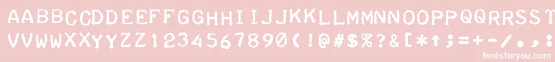 TeleprinterBoldItalic Font – White Fonts on Pink Background