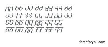 Schriftart QijomiItalic