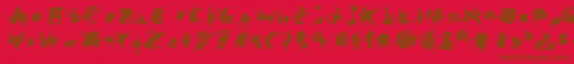 AMcmull Font – Brown Fonts on Red Background
