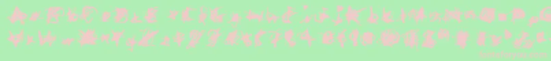 AMcmull Font – Pink Fonts on Green Background