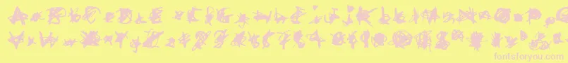 AMcmull Font – Pink Fonts on Yellow Background