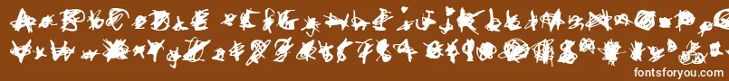 Шрифт AMcmull – белые шрифты на коричневом фоне
