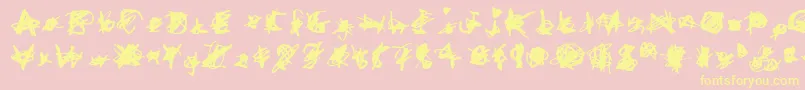 AMcmull Font – Yellow Fonts on Pink Background