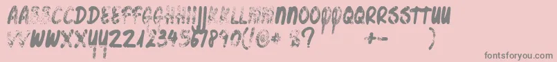 Bottleshopfaded Font – Gray Fonts on Pink Background