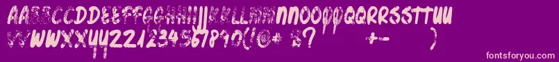 Bottleshopfaded Font – Pink Fonts on Purple Background