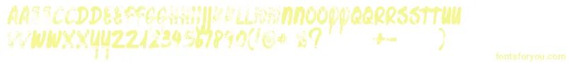 Bottleshopfaded Font – Yellow Fonts on White Background