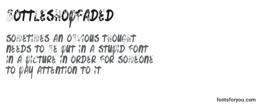 Review of the Bottleshopfaded Font