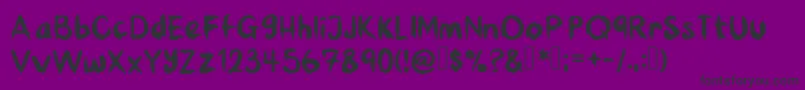 BeansPlantain Font – Black Fonts on Purple Background