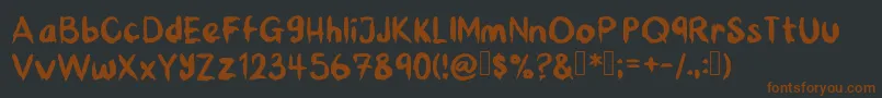 BeansPlantain Font – Brown Fonts on Black Background